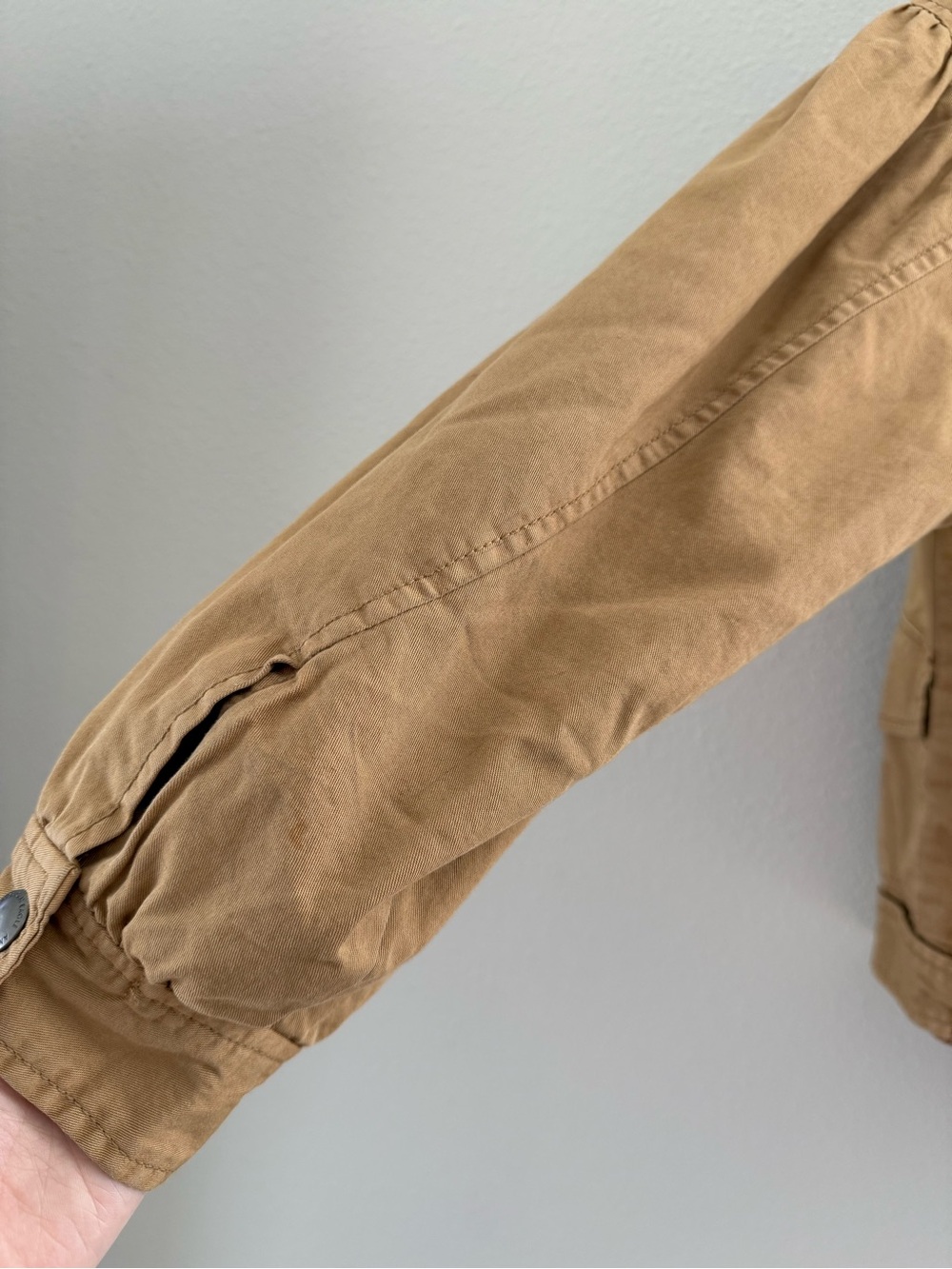 American Eagle Cropped Utility Jacket - Camel Chestnut Color Medium - Picture 8 of 9
